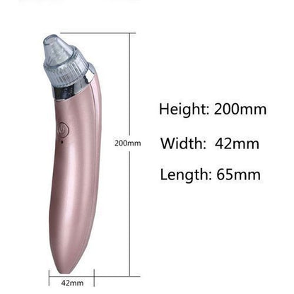 Blackhead Remover Face Acne Black Dot Pimple Electric Black head Vacuum Cleaner Pore Skin Care Tools Machine 4 Replacement Head (random color)