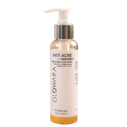 Glowara Anti Acne Face Wash – Deep Cleansing Formula with Anti-Microbial & Oil-Control Ingredients for Clear, Smooth & Acne-Free Skin