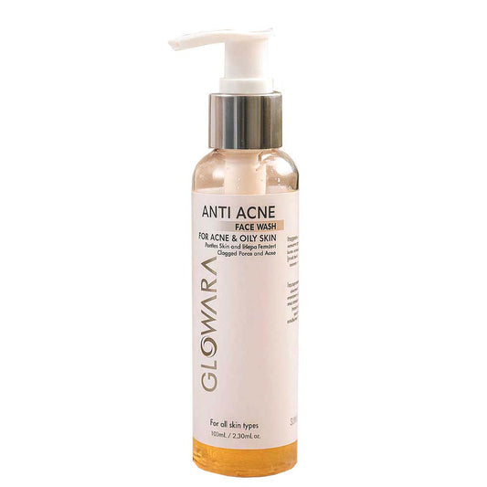 Glowara Anti Acne Face Wash – Deep Cleansing Formula with Anti-Microbial & Oil-Control Ingredients for Clear, Smooth & Acne-Free Skin