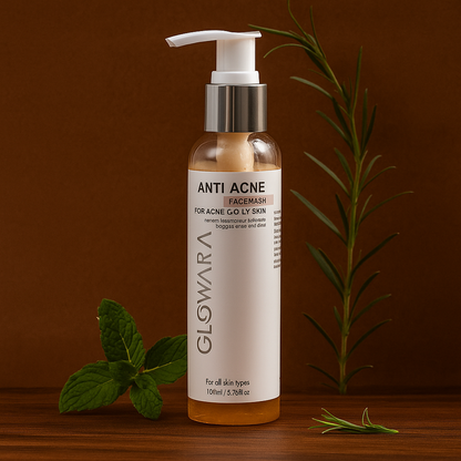 Glowara Anti Acne Face Wash – Deep Cleansing Formula with Anti-Microbial & Oil-Control Ingredients for Clear, Smooth & Acne-Free Skin